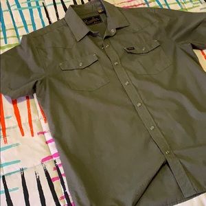 Howler Bros H Bar Snap Shirt green men's small